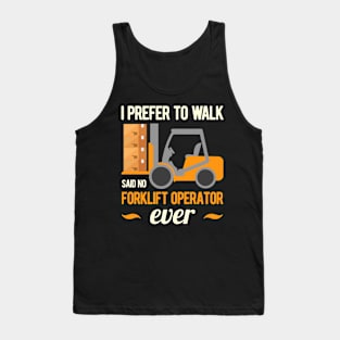 Funny Forklift Tank Top